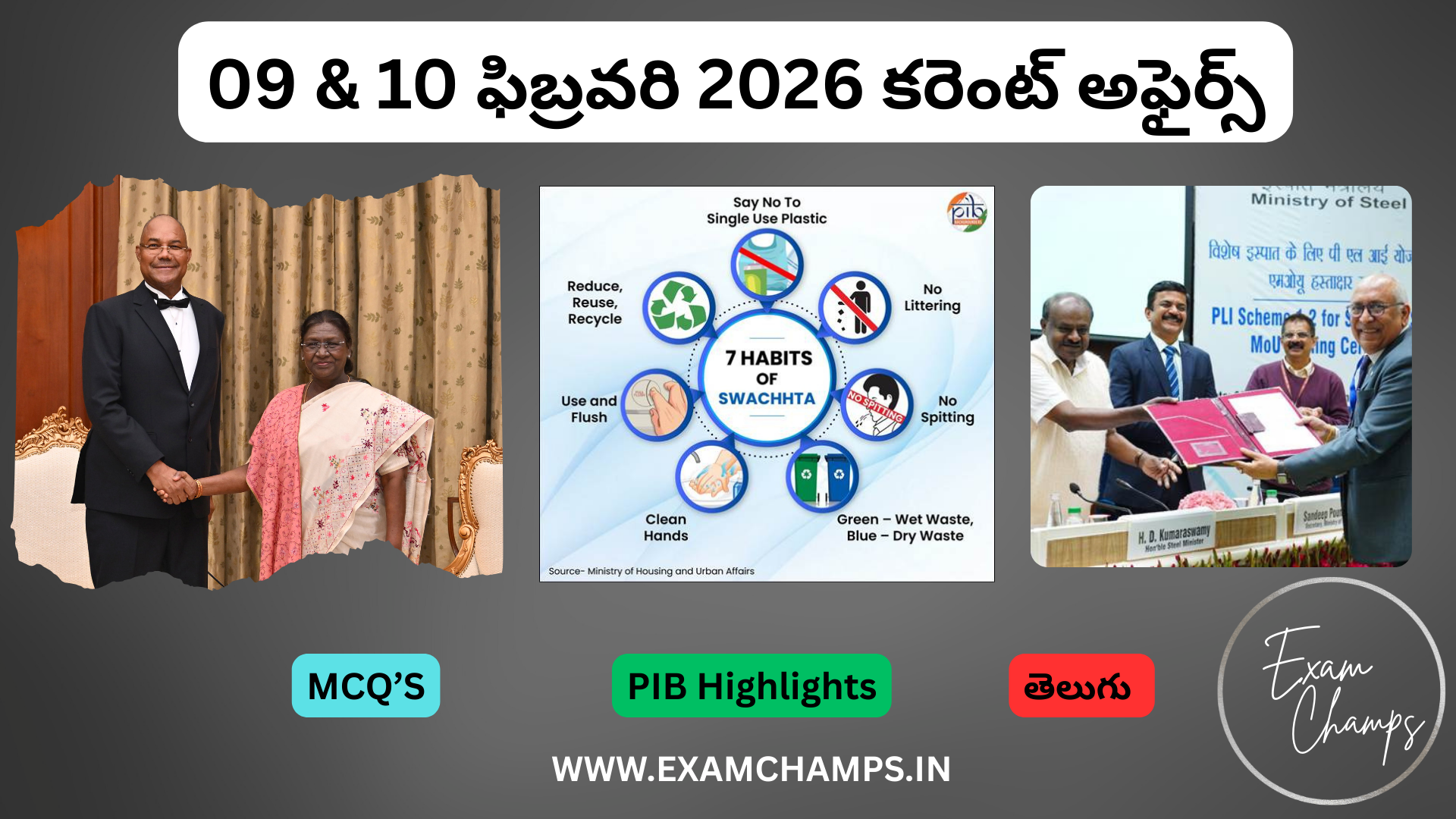 Daily Current Affairs In Telugu 9th & 10th February 2026