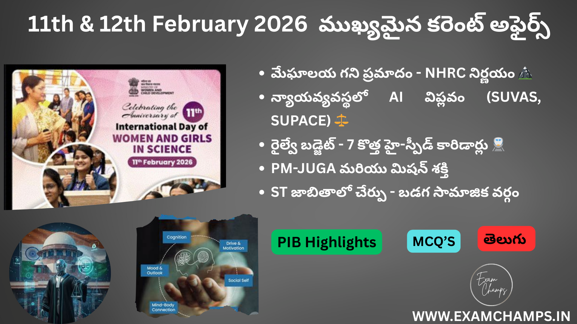 Daily Current Affairs in Telugu: 11th & 12th February 2026 | ముఖ్యమైన కరెంట్ అఫైర్స్