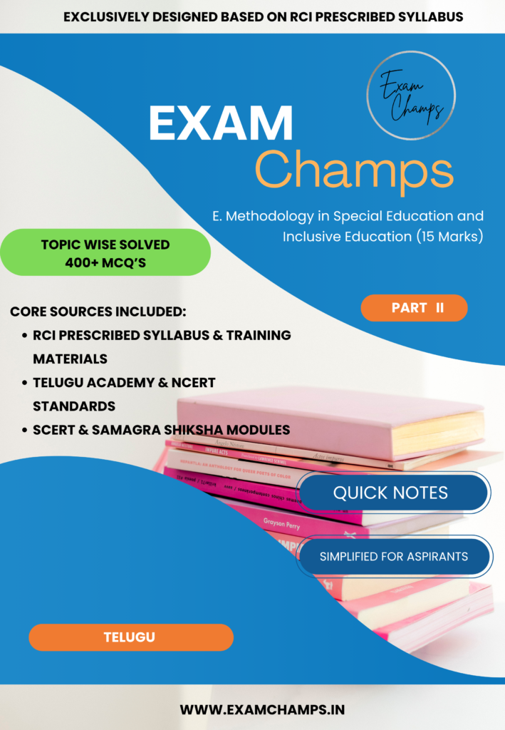 E. Methodology in Special Education and Inclusive Education
