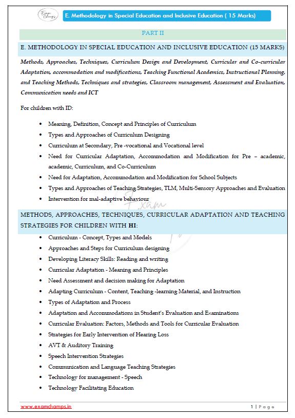 Methodology in Special Education and Inclusive Education (Specialized Study Guide) 15 Marks - Image 2