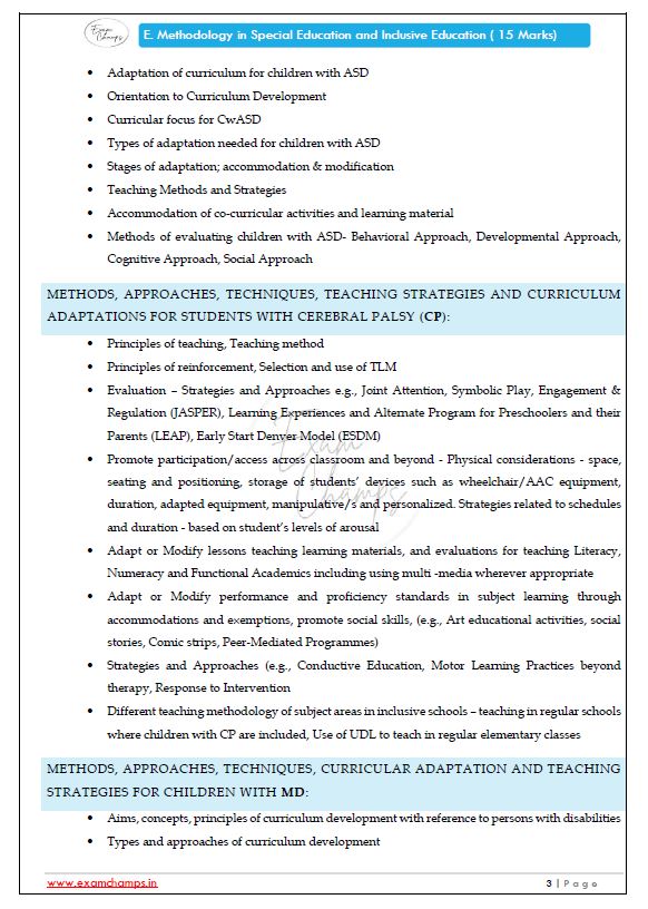 Methodology in Special Education and Inclusive Education (Specialized Study Guide) 15 Marks - Image 4